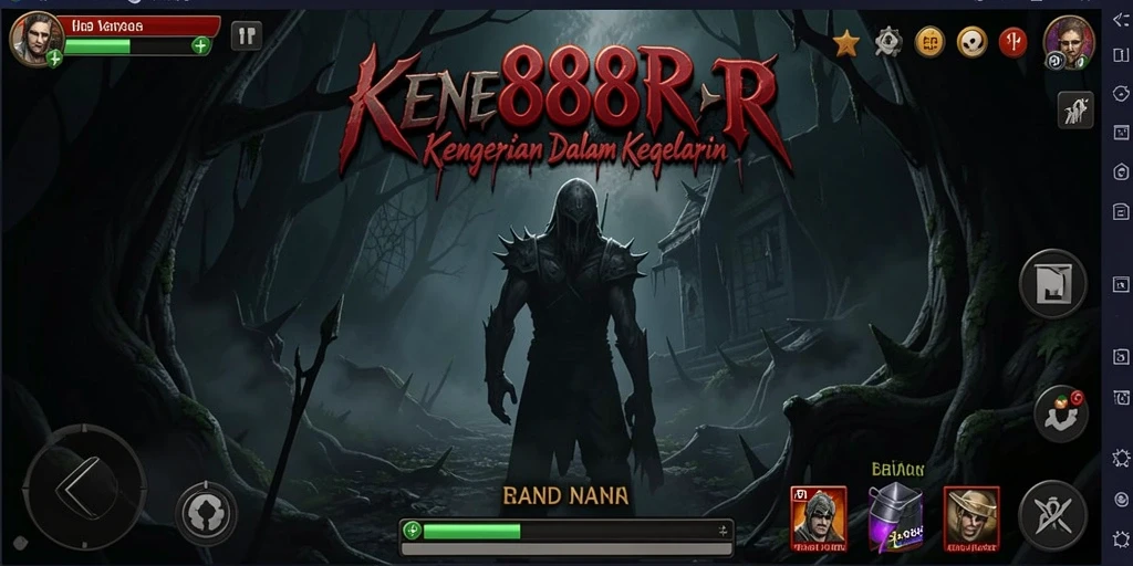 Screenshot gameplay dari 888R menampilkan suasana Horror yang mencekam.