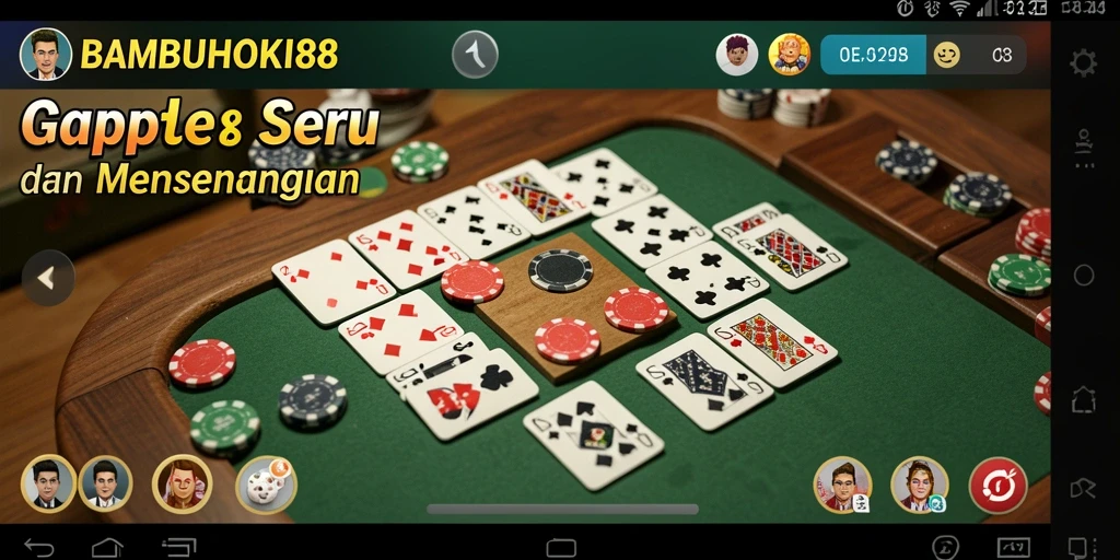 Tampilan menarik dari gameplay Gaple di BAMBUHOKI88.