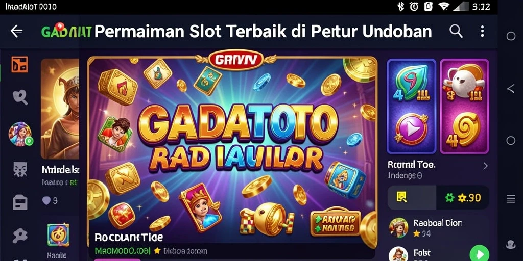 Tampilan gameplay menarik dari GADAITOTO dengan tema Slot yang beragam.