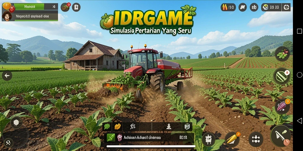 Tampilan gameplay pertanian yang menarik dan interaktif di IDRGAME.