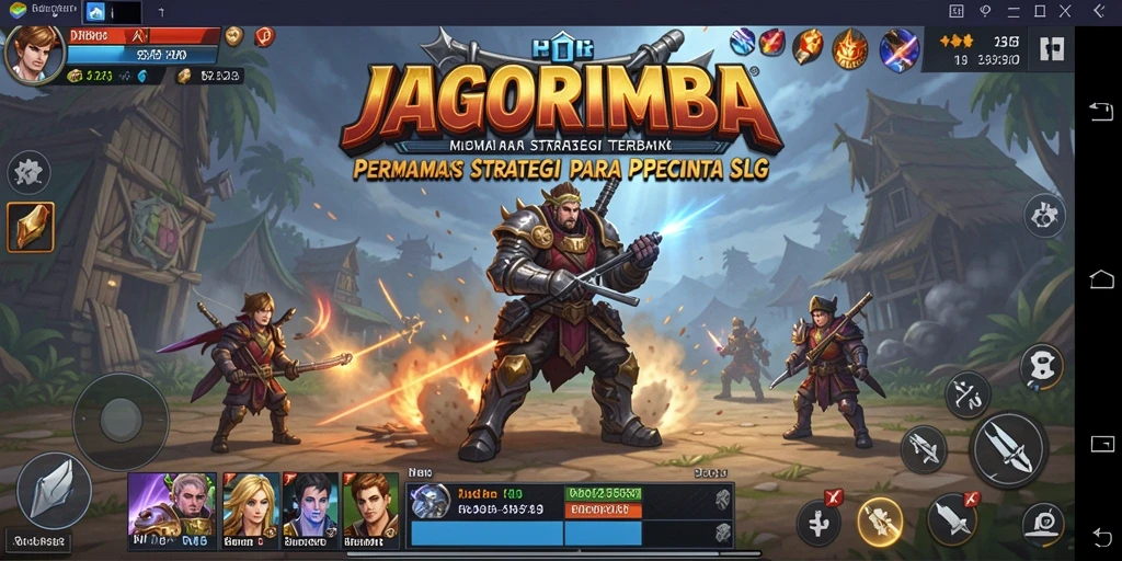 Screenshot JAGORIMBA yang menampilkan pertempuran strategis yang menegangkan.