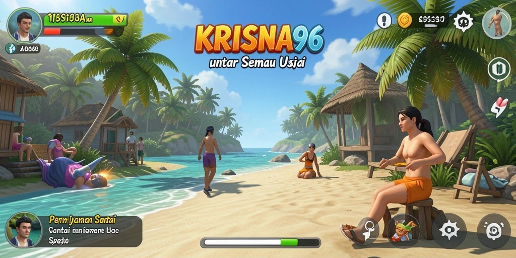 Tampilan gameplay <strong>KRISNA96</strong> yang penuh warna dan menantang.
