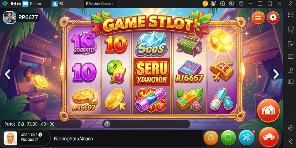 Screenshot gameplay RP6677 yang menampilkan keseruan bermain slot.